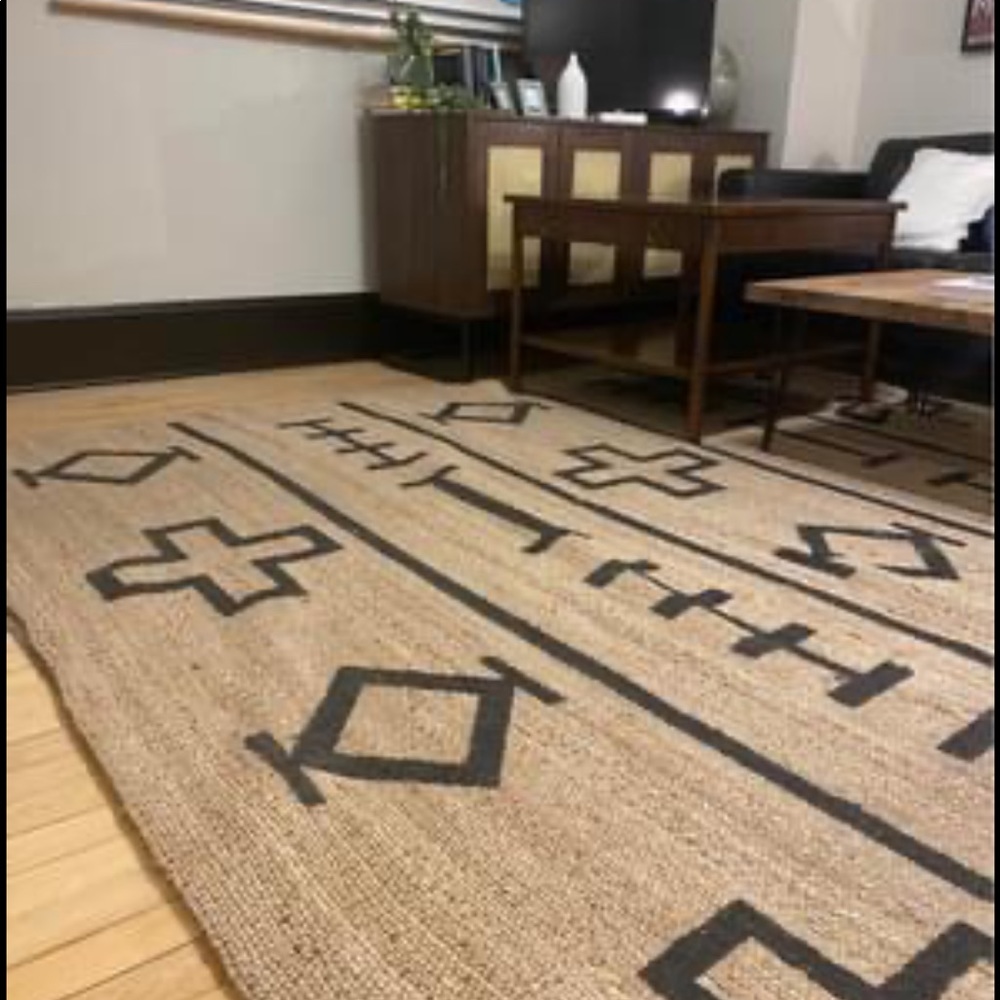 Geometric Jute Rug (8x10)